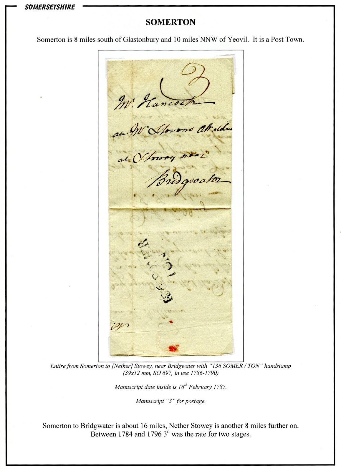 Somerset (& Bristol) Postal History Somerton