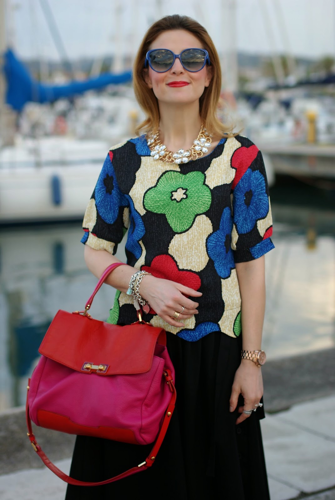 Floral print cropped blouse | Fashion and Cookies - fashion and beauty blog