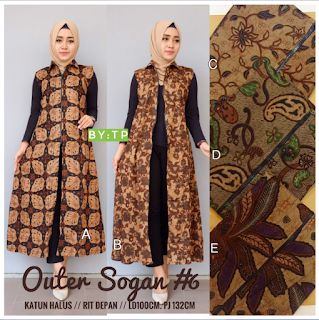 Model Outer Batik Panjang