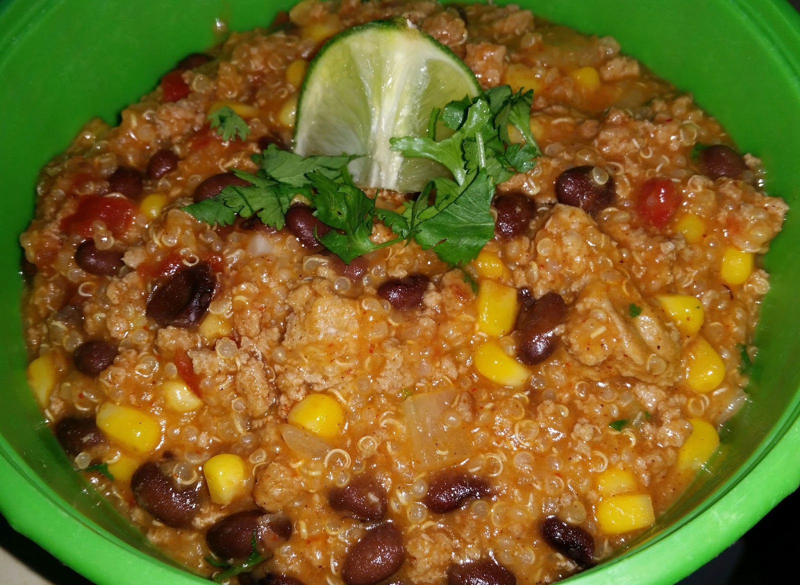 Crockpot Cheesy Enchilada Quinoa