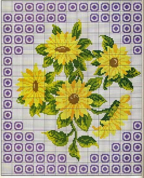 patrones flores en punto de cruz | Revistas de manualidades gratis