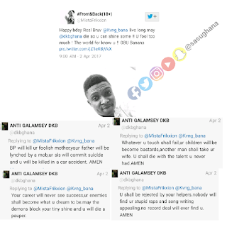 Ghanaian Comedian, DKB rains heavy curses on one Mista Frikxion who wants him dead on Twitter