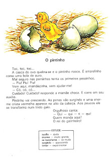Páscoa Leitura o pintinho