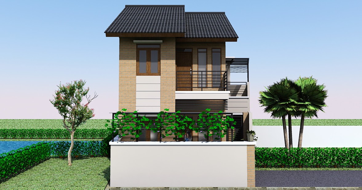 Desain Rumah Minimalis 2 lantai dengan dinding ekspose Desain Rumah Minimalis 2 lantai dengan dinding ekspose