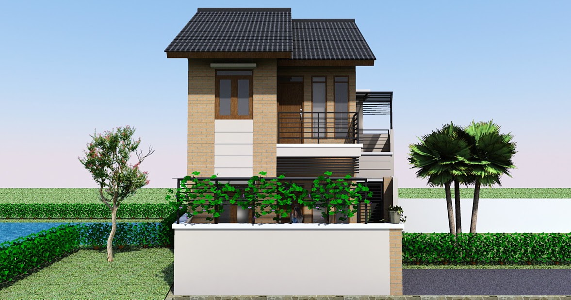  Desain Rumah Minimalis 2 lantai dengan dinding ekspose 