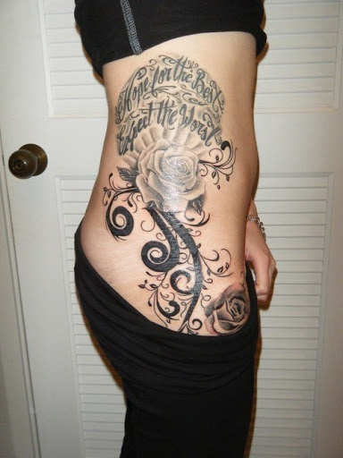 Costela De Rosa Desenho De Tatuagem