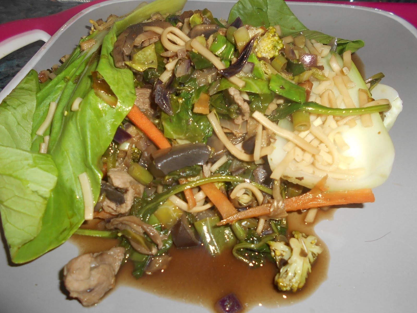 Just Quick Snacks Lamb stir fry with homemade Teriyaki sauce