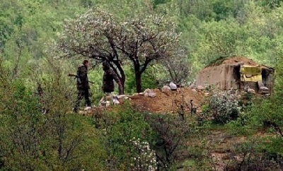 Bunker srpskih vojnika na Morini 1999., granica sa Albanijom.