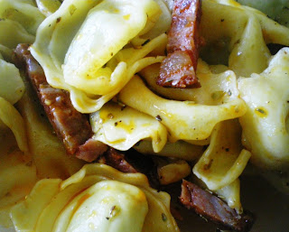 tortellini con chorizo