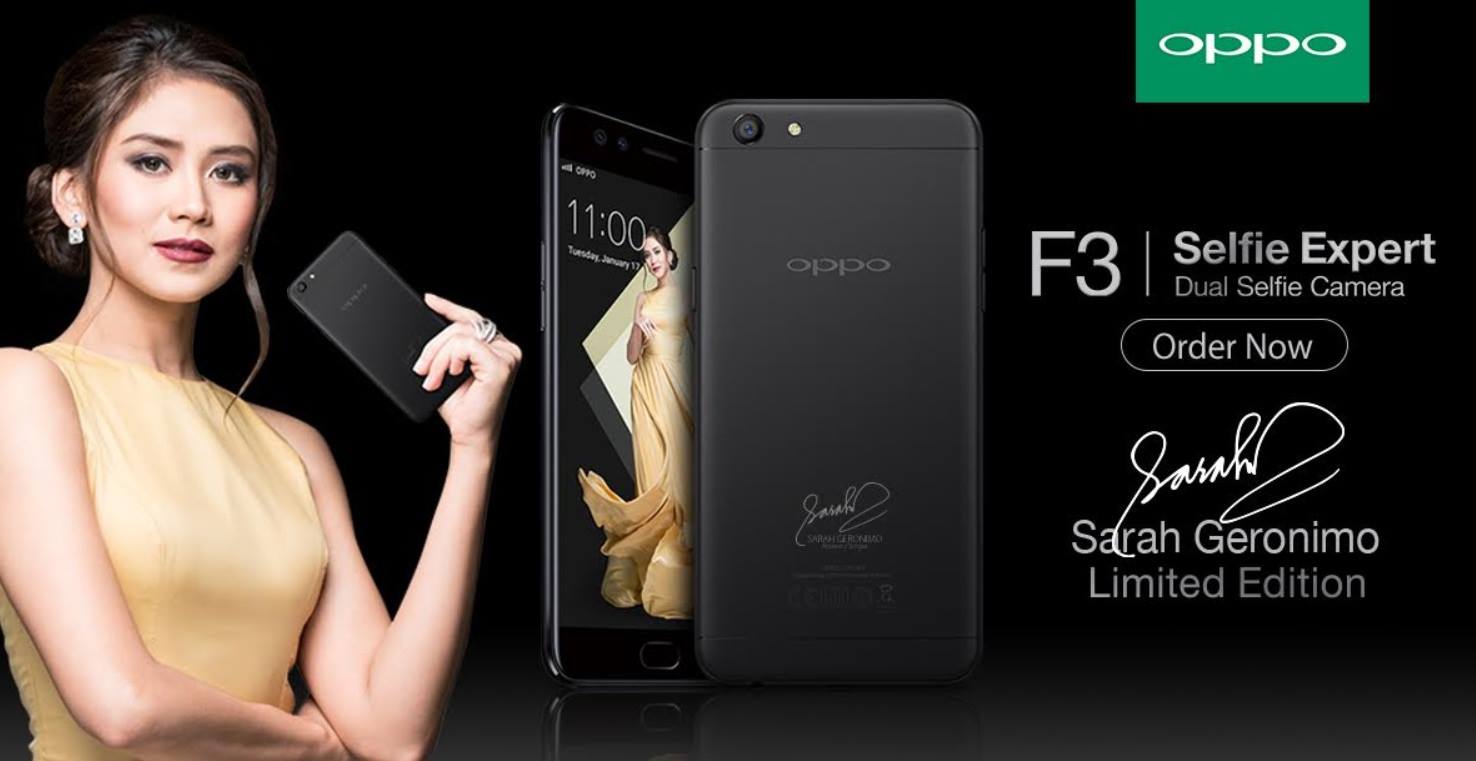 Sarah Geronimo Limited Edition OPPO F3 Announced