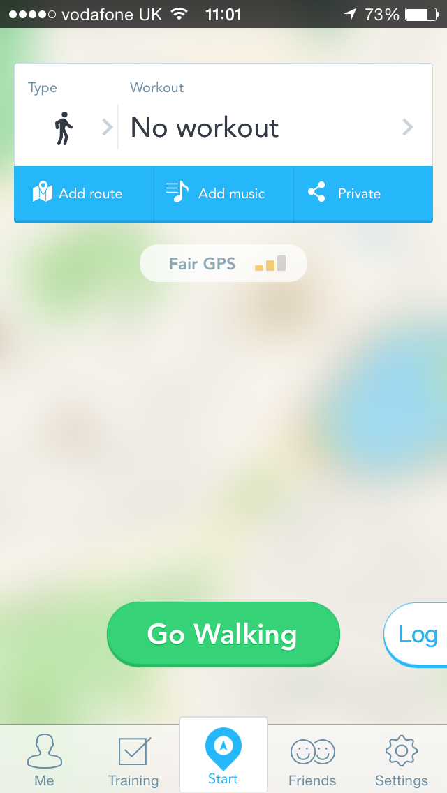screenshot of the runkeeper mobile app on francescasophia.co.uk