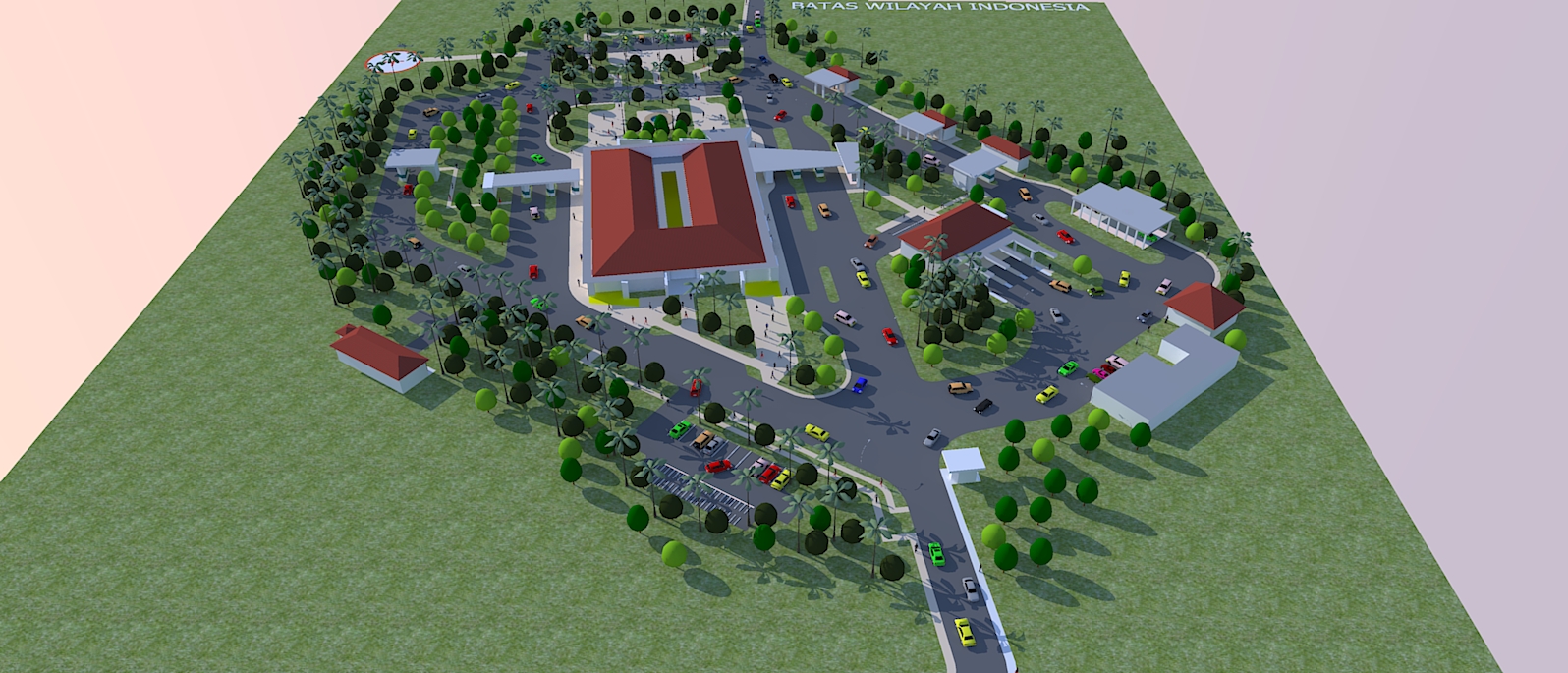Site plan perkantoran untuk gedung Pemerintah yang melayani lintas 