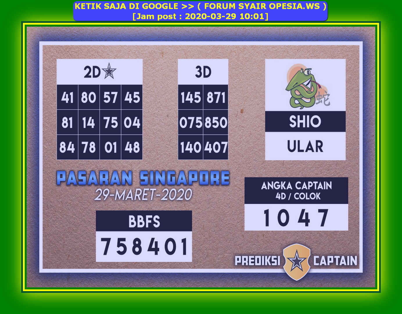 1 New Message Kode Syair Singapore 29 Maret 2020 Forum Syair Togel Hongkong Singapura Sydney 1 New Message Kode Syair Singapore 29 Maret 2020 Forum Syair Togel Hongkong Singapura Sydney