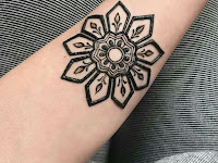 Small Mandala Wrist Tattoo Drawing