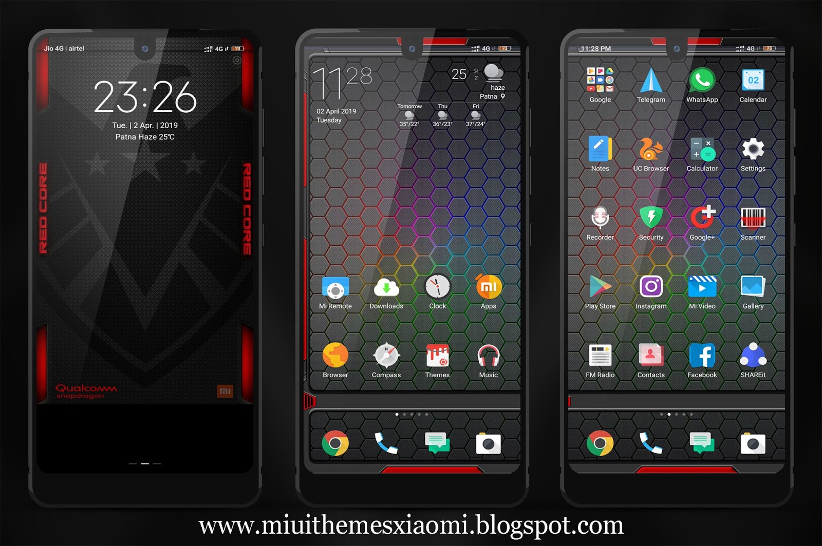 RedCoreX MIUI Theme Download For Xiaomi Mobile MIUI Themes