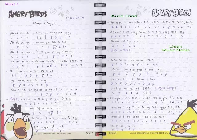 Not Lagu Coboy Junior Kenapa Mengapa Not Lagu Not Angka Indonesia Terlengkap 2020