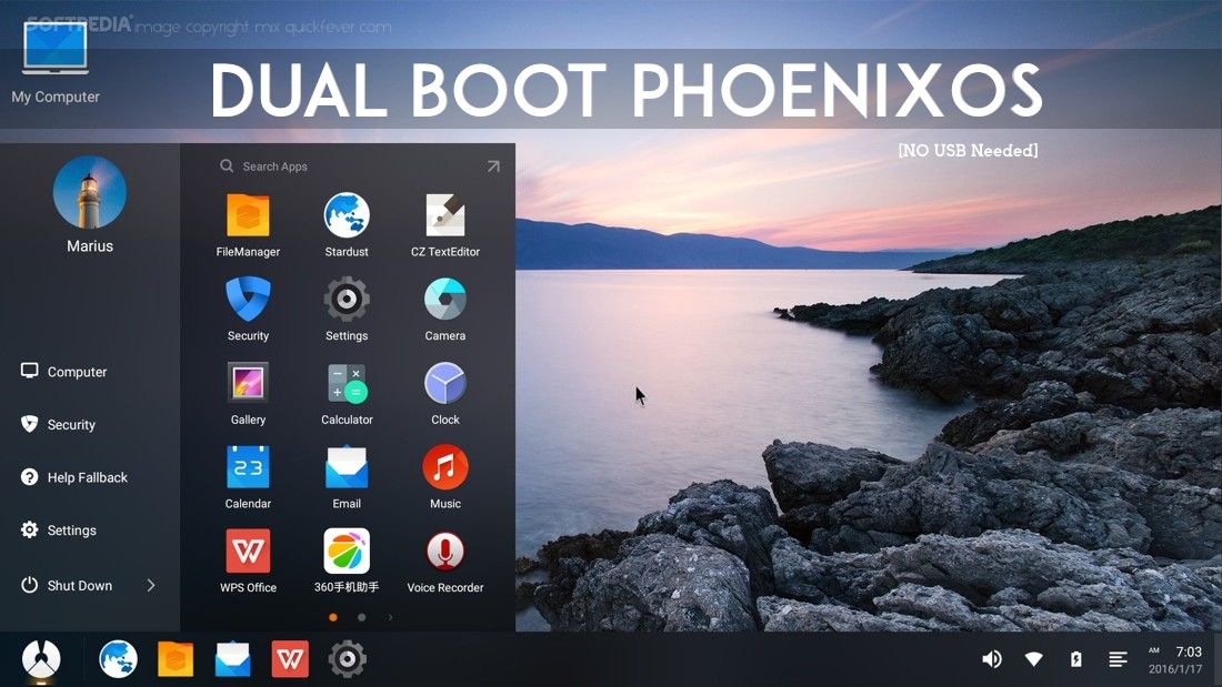 Dual boot phoenix OS