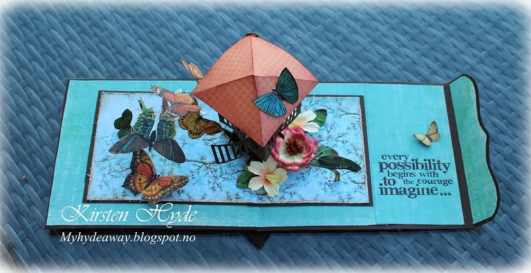 My and Garden Tales: A pop-up birdcage sliceform card template. Round 3 of The European Scrap Battle