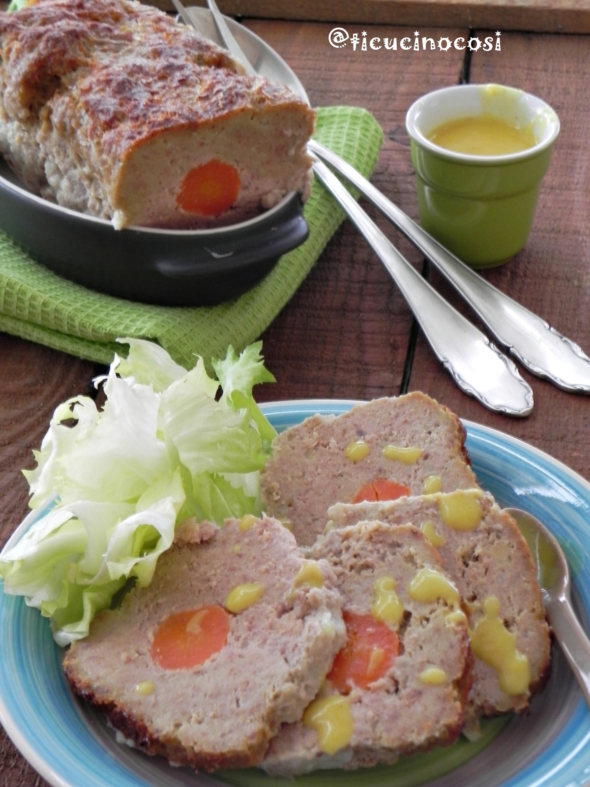 POLPETTONE CON SALSA ALLO ZAFFERANO