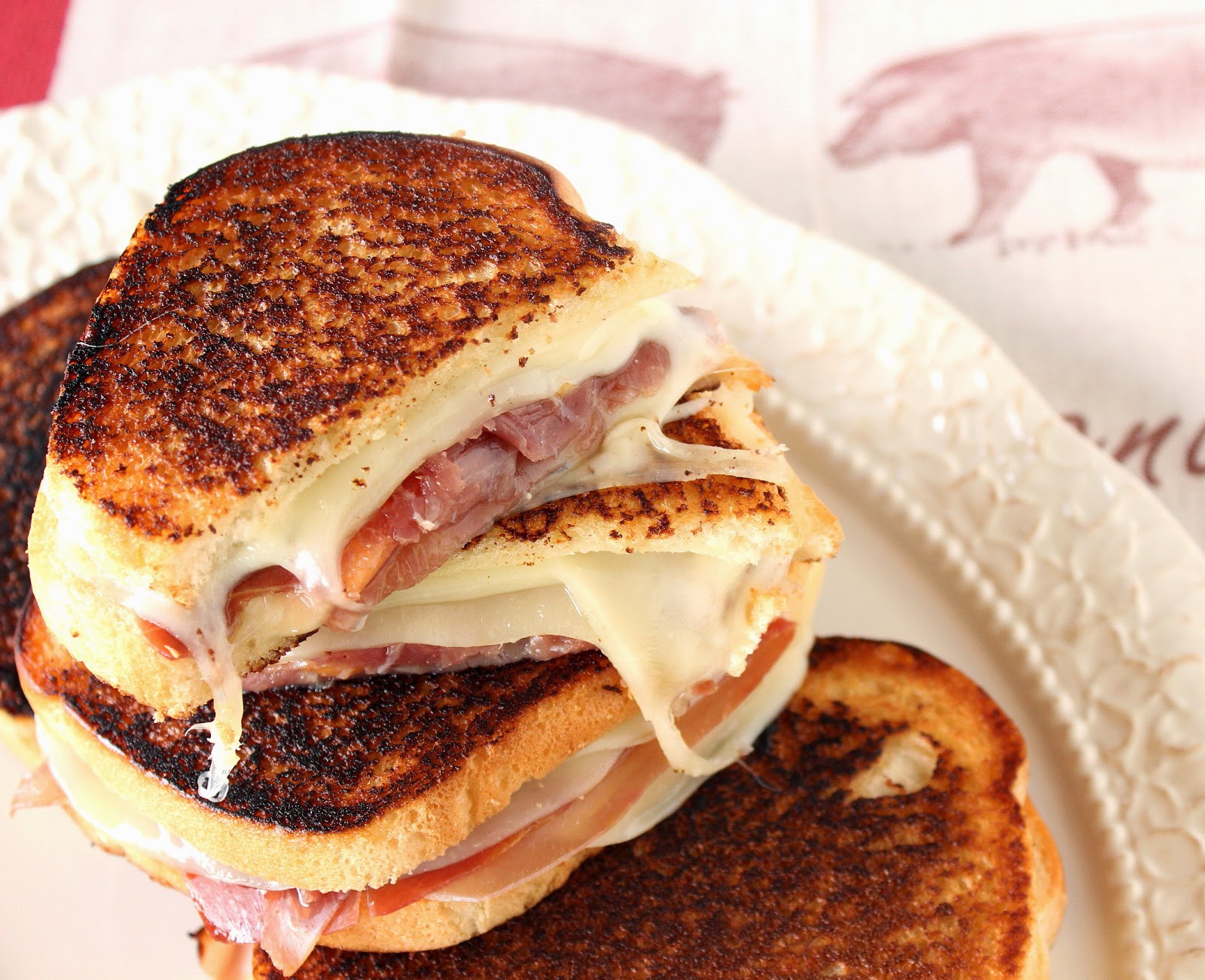 Kudos Kitchen By Renee Prosciutto, Melon and Provolone Grilled Cheese