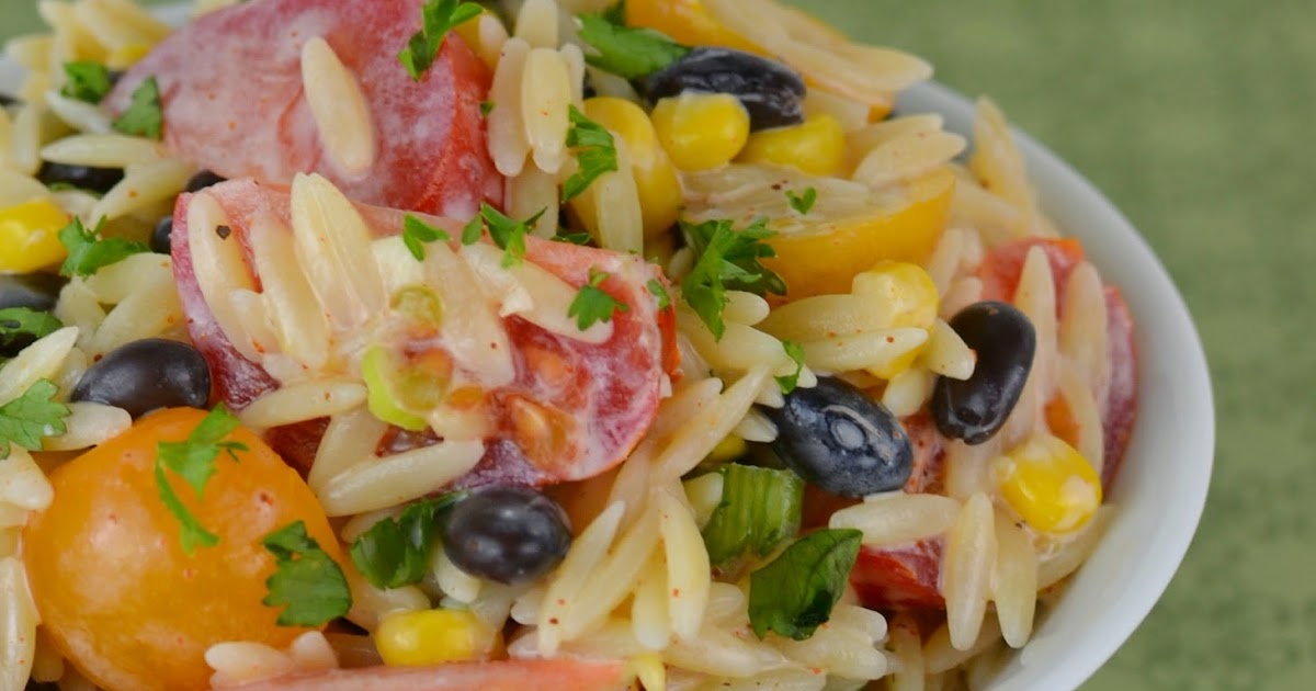 Southwest Orzo and Veggie Salad with Buttermilk Dressing Recipe