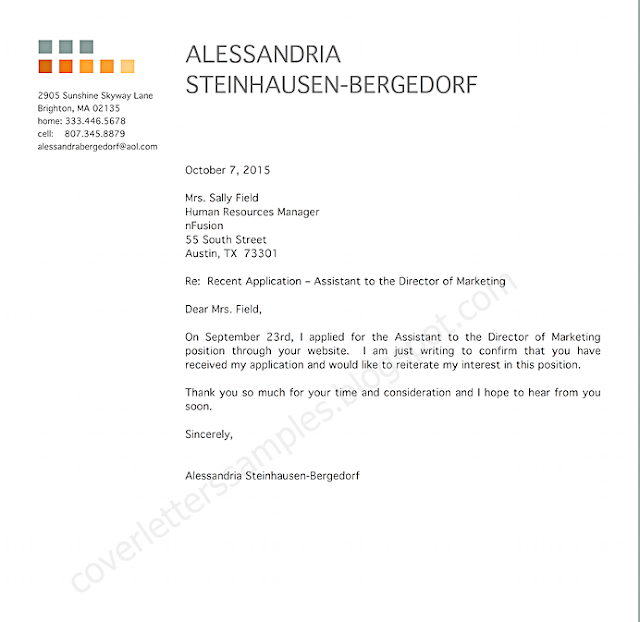 cover letter that stand out