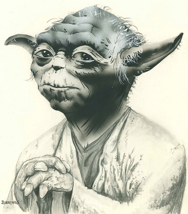 Point Of Exquisite Suspension Old School Airbrush Pencil Yoda