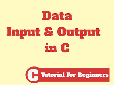 Data Input and Output in C Data Input and Output in C