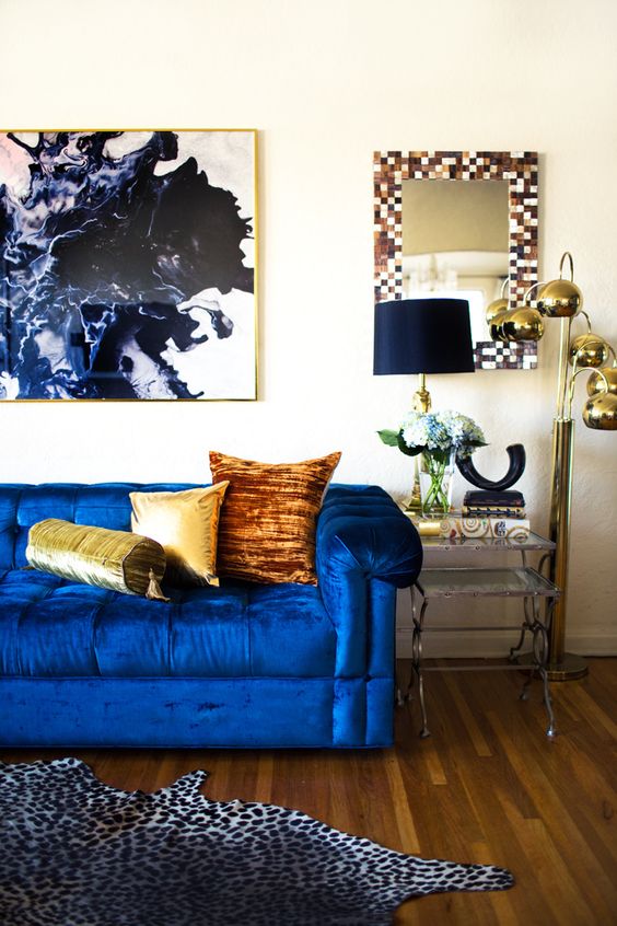 Blue and Gold Rooms and Decor (50 Favorites for Friday 219) South