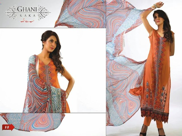 Ghani Kaka Textile Stylish Summer Dresses 2014 for Ladies