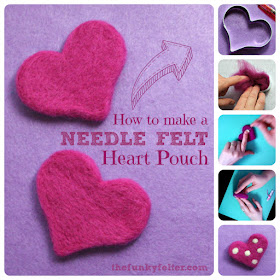 Quick and Easy Needle Felted Heart Craft Tutorial for Valentine's Day