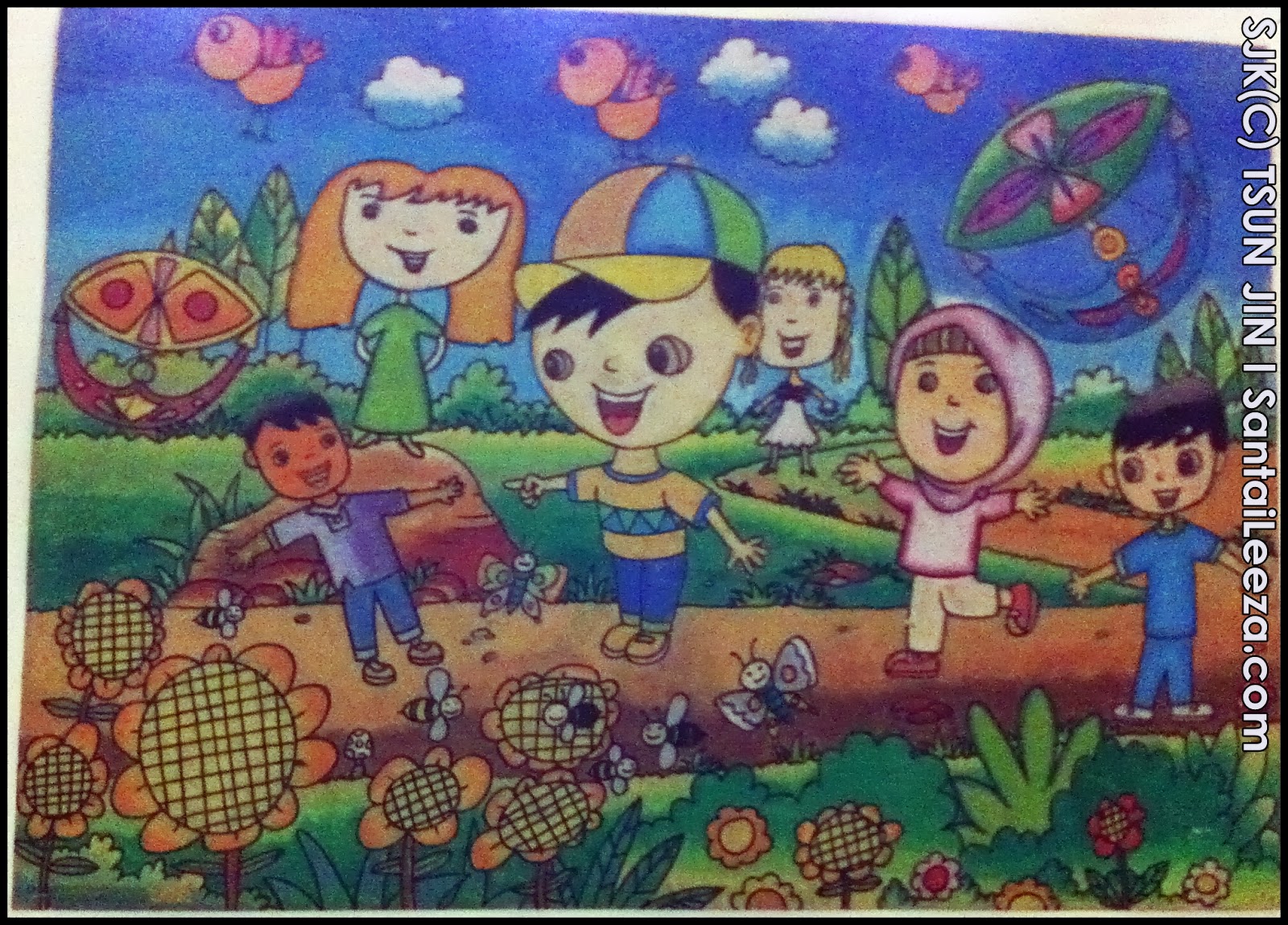 Gambar Cantik Pond Lukisan Minyak Kanvas Cetak Lanskap 