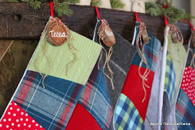12 Days of Christmas Patchwork Stockings http://bec4-beyondthepicketfence.blogspot.com/2014/12/12-days-of-christmas-day-10-stockings.html