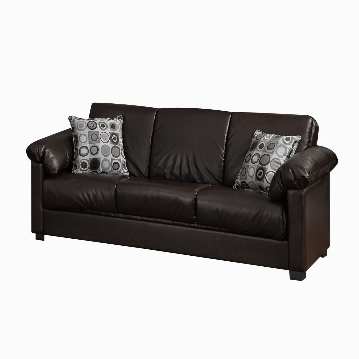 black leather couch
