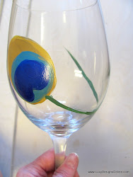 wine glasses peacock feather glass painted painting paint simple tutorial knew wanted wrap sort