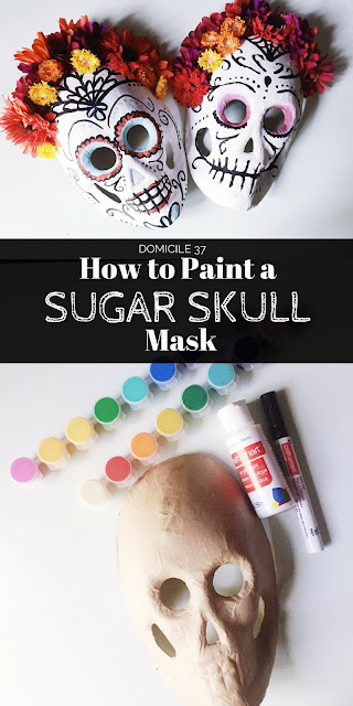 How to Paint an Easy DIY Sugar Skull Mask 