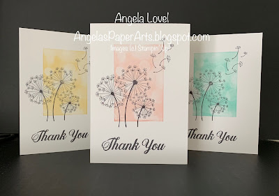 SU Dandelion Wishes and Bokeh Dots card by Angela Lovel, Angela's PaperArts