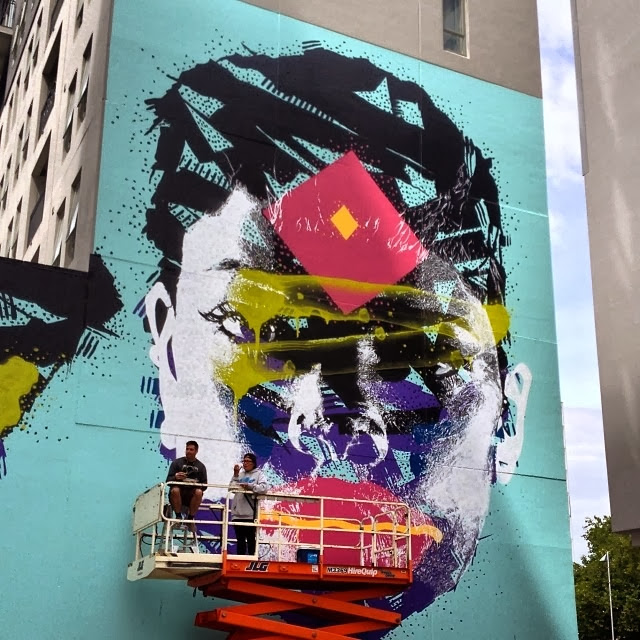 New Street Art Portraits by Australian Artist Askew in New Zealand For Rise Urban Art Festival. 2