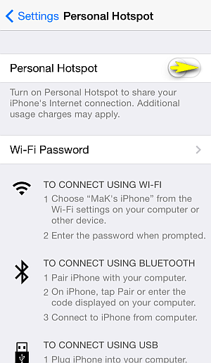 iPhone Contacts: How to use iPhone as a wireless hotspot