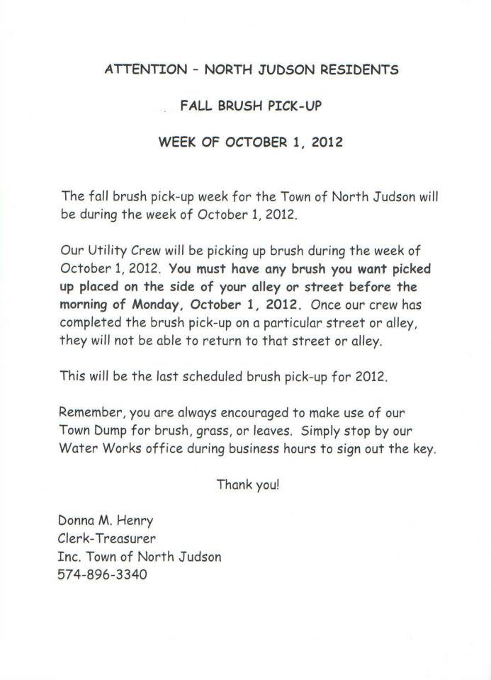 North JudsonWayne Township Public Library September 2012