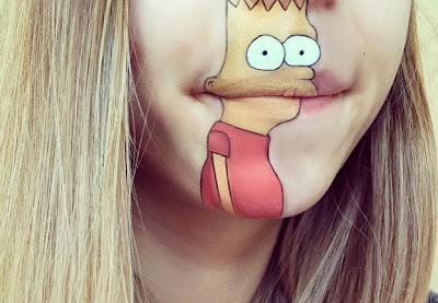 Bart Simpson cobra vida en el rostro de una mujer