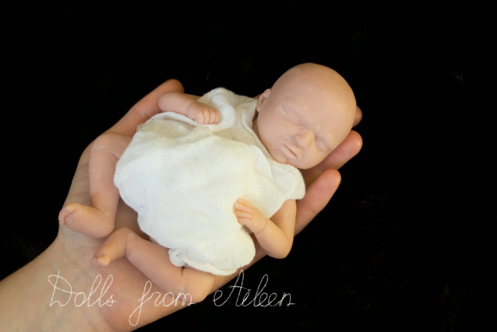 OOAK hand sculpted mini baby doll