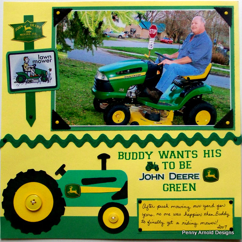 On My Big Green Tractor Scrapbook Page Kit 