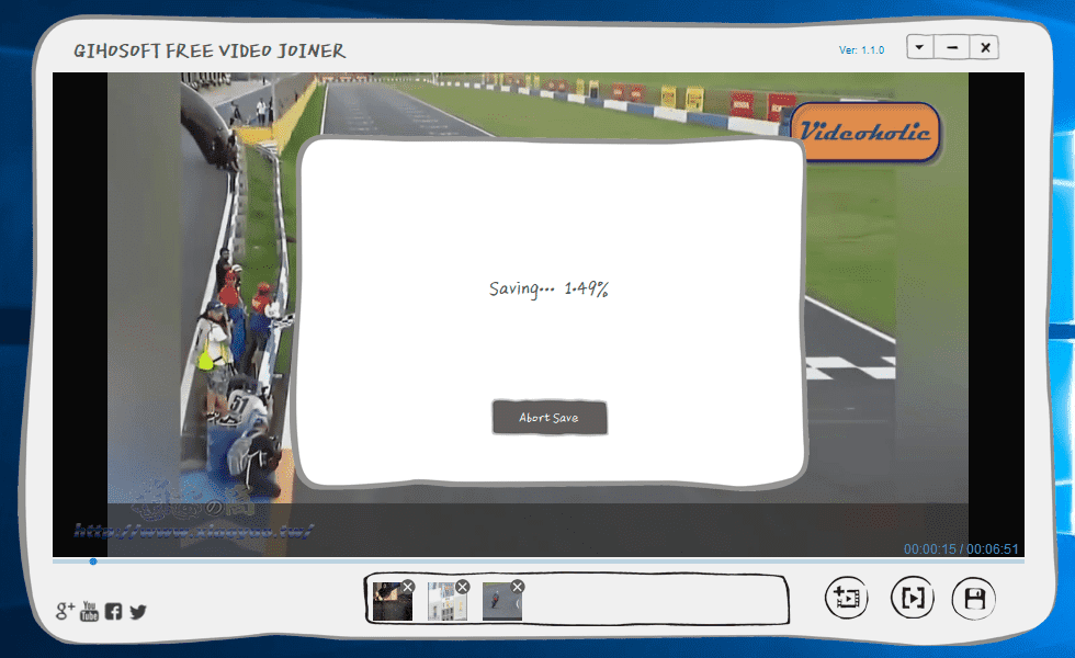 Gihosoft Free Video Joiner 簡單三步驟完成影片合併