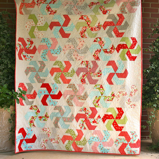 Eli’s Wheels Quilt Free Tutorial designed by Mary Lane Brown of The Tulip Patch for Moda Bake Shop