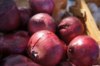 Onions from Shamba Farms at the West End Farmers Market taken by Knerq