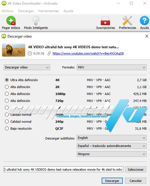 4K Video Downloader Versión Full Español