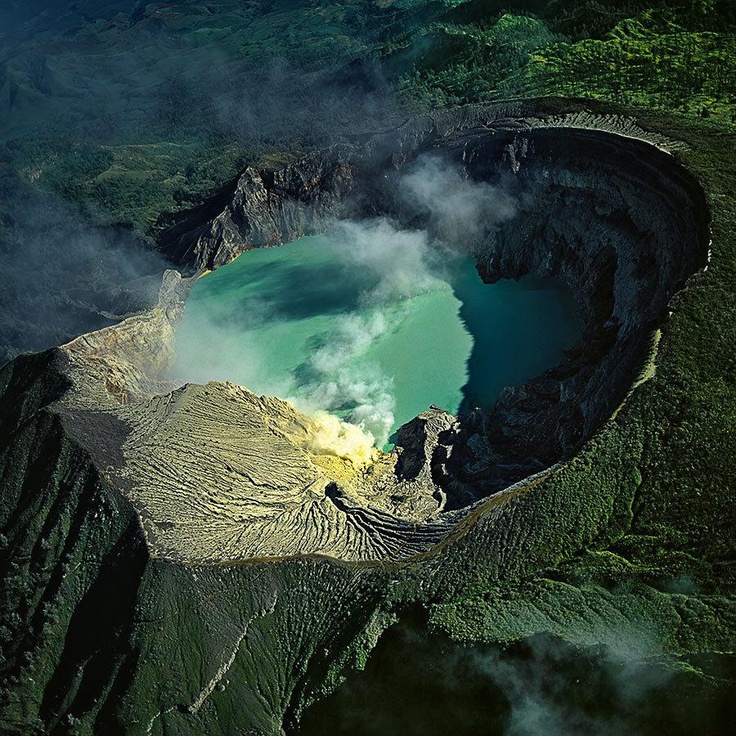 Kawah Ijen Volcano on the island of Java, Indonesia