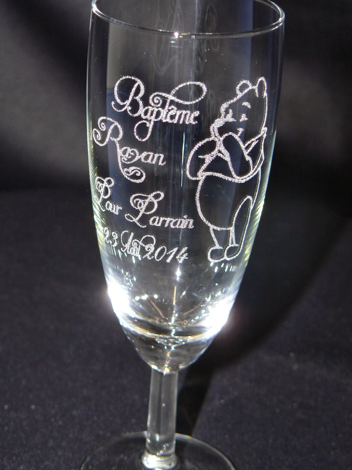 GRAVURE SUR VERRE,1.48€ Verre gravé,flute gravée,mariage,bapteme,cadeau