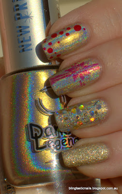 Dance Legend New Messiah, OPI You Only Live Twice and Candeo Colors Old City and OPI Honey Ryder